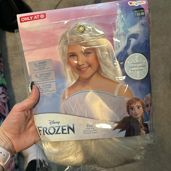 DISNEY Frozen II Elsa Child's White Long Wig - Picture 1 of 4